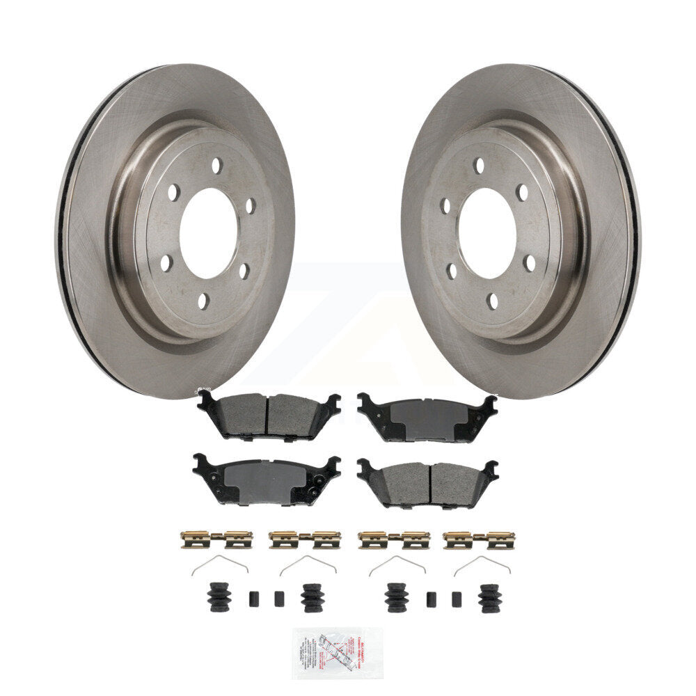 Rear Disc Brake Rotor & Semi-Metallic Pad Kit For Ford F-150 Lightning Expedition Lincoln K8A-107920