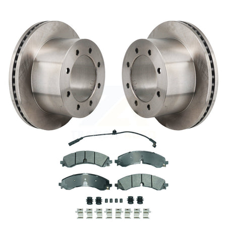 Rear Disc Brake Rotors & Semi-Metallic Pad Kit For GMC Sierra 3500 HD Chevrolet Silverado K8A-107923