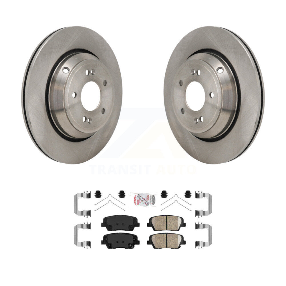 Rear Disc Brake Rotors And Ceramic Pads Kit For Genesis G70 Kia Stinger G80 K8A-107932