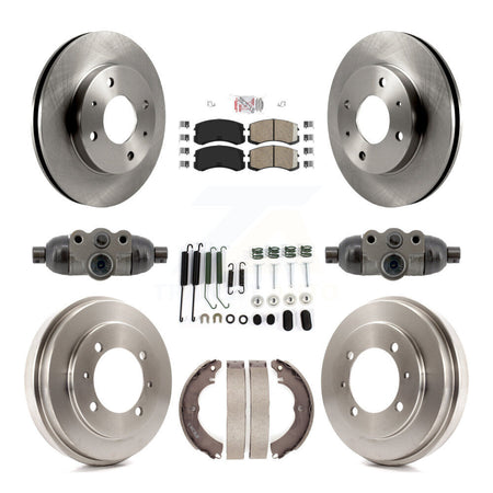 Front Rear Brake Rotor Ceramic Pad & Drum Kit (9Pc) For 2007 Mitsubishi Lancer LS Diamond K8A-107960