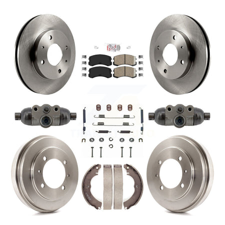 Front Rear Disc Brake Rotors Ceramic Pads And Drum Kit (9Pc) For Mitsubishi Lancer K8A-107961