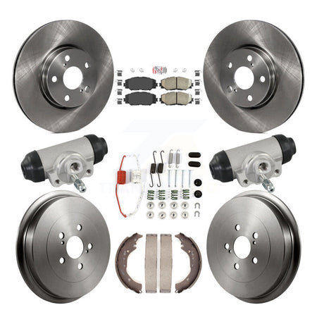 Front Rear Disc Brake Rotors Ceramic Pads And Drum Kit (9Pc) For Toyota Corolla K8A-107963