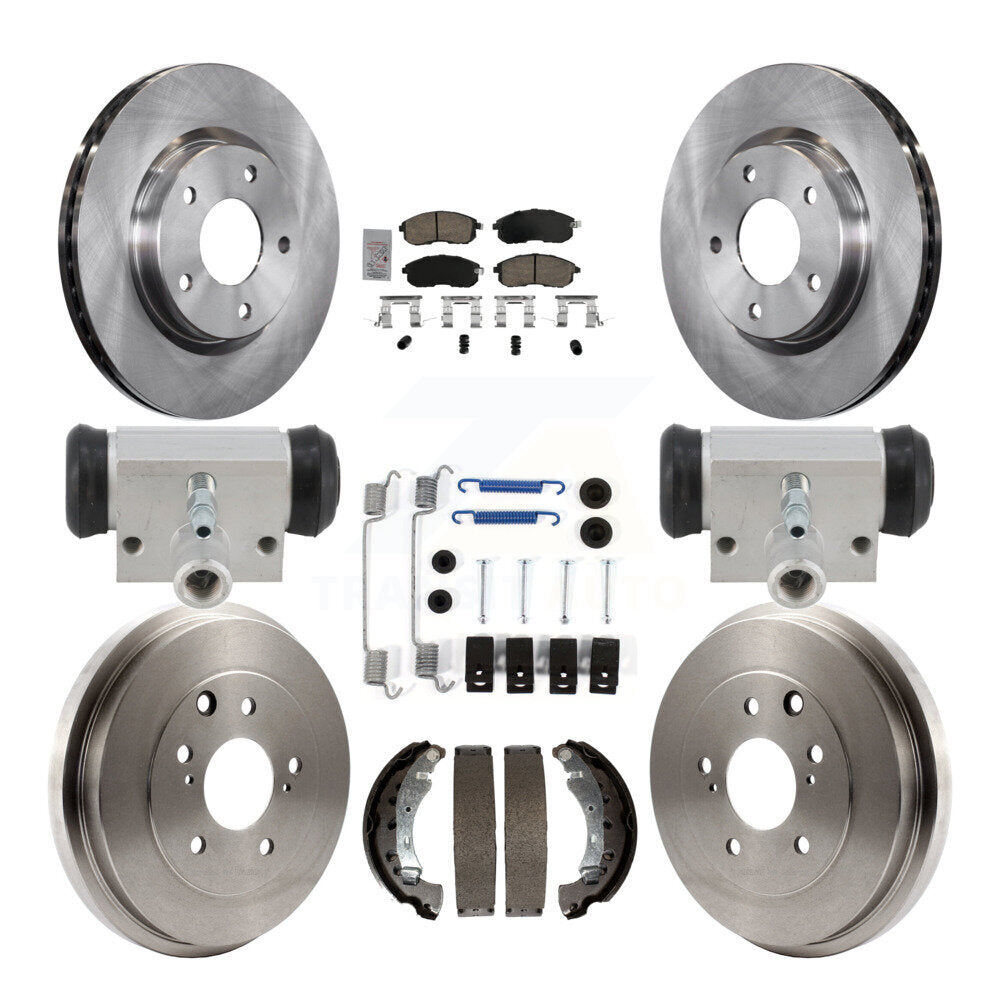 Front Rear Disc Brake Rotors Ceramic Pads And Drum Kit (9Pc) For Nissan Sentra K8A-107975