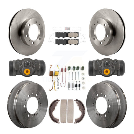 Front Rear Brake Rotor Ceramic Pad And Drum Kit (9Pc) For Toyota Tacoma With 6 Lug Wheels K8A-107989
