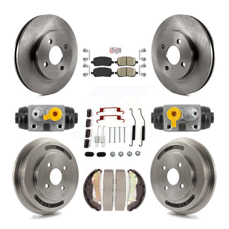 Front Rear Disc Brake Rotors Ceramic Pad & Drum Kit (9Pc) For Chevrolet Cobalt Pontiac G5 K8A-107994