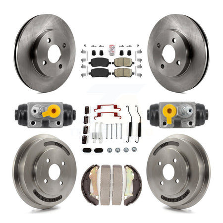 Front Rear Disc Brake Rotors Ceramic Pad & Drum Kit (9Pc) For Chevrolet Cobalt Pontiac G5 K8A-107995