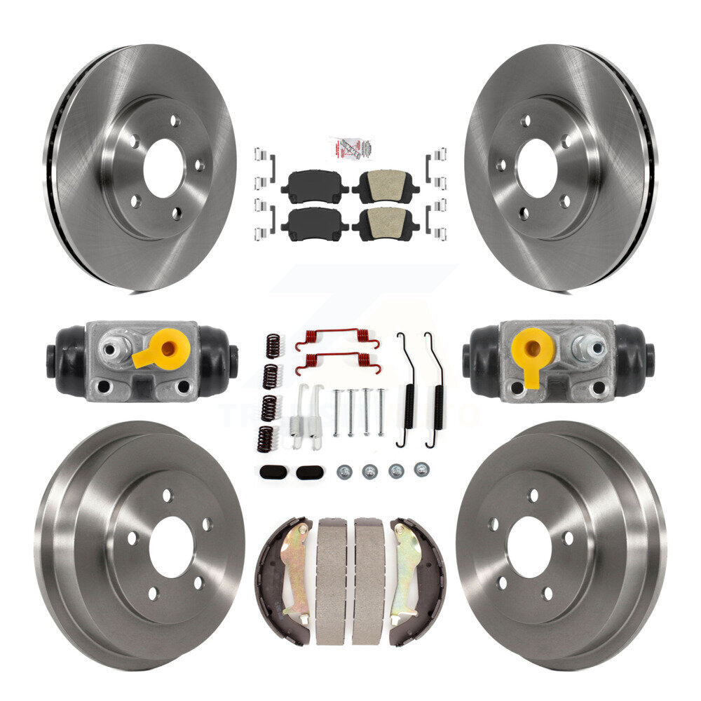 Front Rear Disc Brake Rotors Ceramic Pads And Drum Kit (9Pc) For Chevrolet HHR K8A-107998