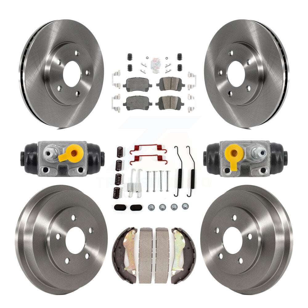 Front Rear Disc Brake Rotors Ceramic Pads And Drum Kit (9Pc) For Chevrolet HHR K8A-107999