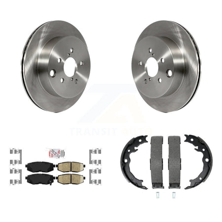 Rear Disc Rotors Ceramic Pads Parking Brake Shoes Kit For 2014-2018 Subaru Forester 2.0L K8A-108009