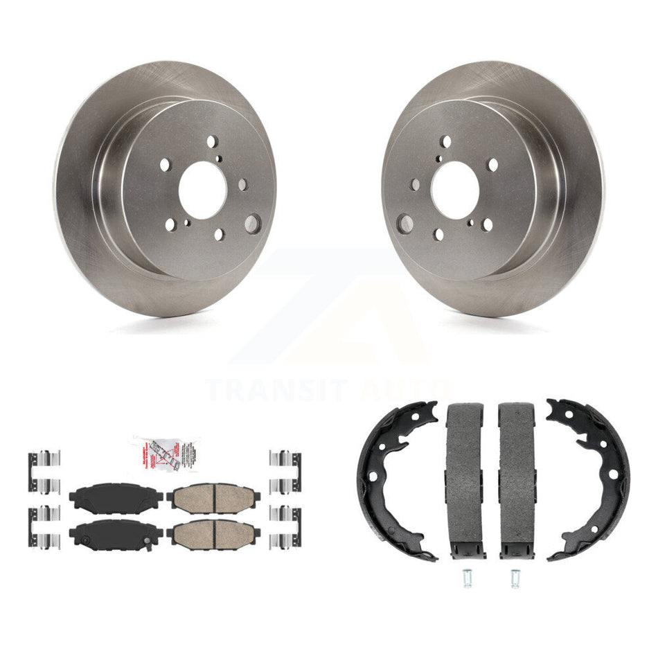 Rear Disc Rotors Ceramic Pads Parking Shoes Kit For Subaru Crosstrek Impreza Forester XV K8A-108011