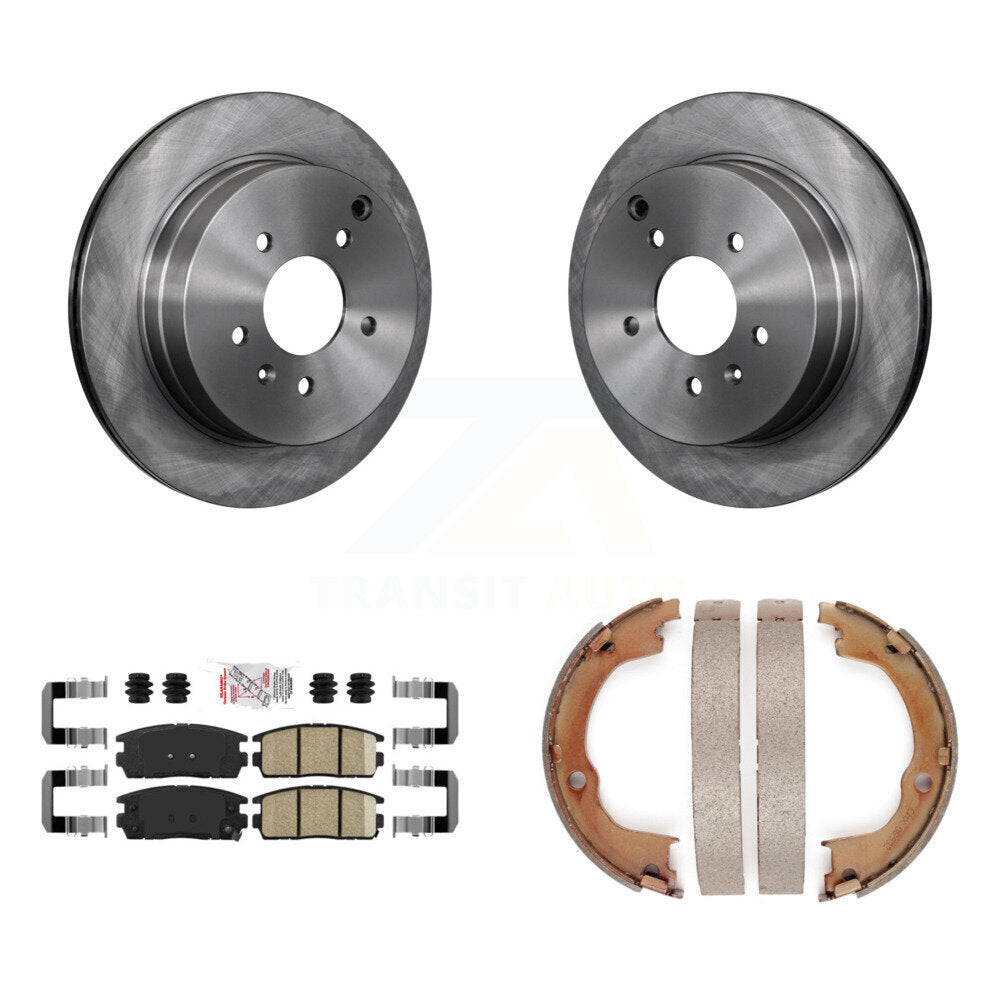 Rear Disc Rotors Ceramic Pads Parking Shoes Kit For Chevrolet Equinox Pontiac Torrent Vue K8A-108050