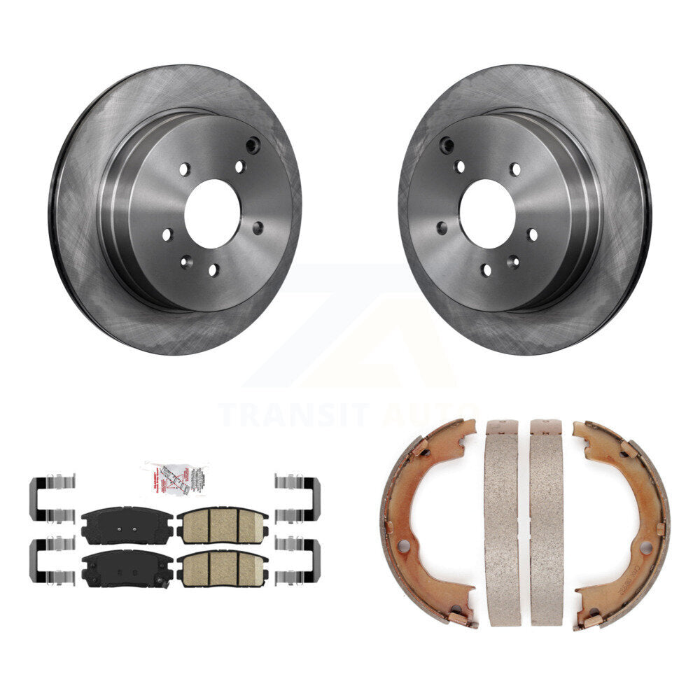 Rear Disc Rotors Ceramic Pads Parking Shoes Kit For Chevrolet Equinox Pontiac Torrent Vue K8A-108051