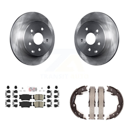 Rear Disc Rotors Ceramic Pads And Parking Brake Shoes Kit For Toyota RAV4 Lexus HS250h K8A-108130