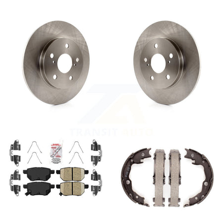 Rear Disc Rotors Ceramic Pads And Parking Brake Shoes Kit For Toyota Matrix Pontiac Vibe K8A-108134
