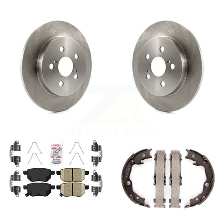 Rear Disc Rotors Ceramic Pads And Parking Brake Shoes Kit For Toyota Matrix Pontiac Vibe K8A-108135