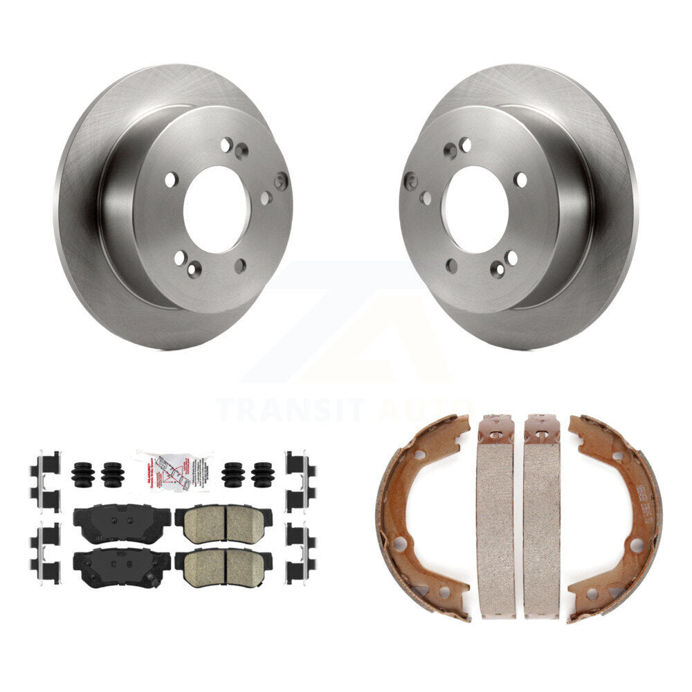 Rear Disc Rotors Ceramic Pads & Parking Shoes Kit For Hyundai Tucson Kia Sportage Sonata K8A-108188