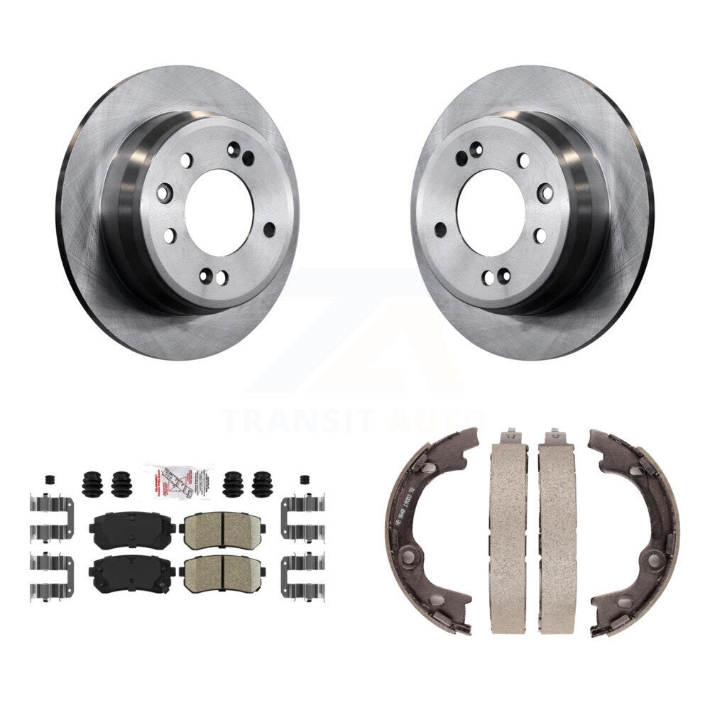 Rear Disc Rotors Ceramic Pads And Parking Brake Shoes Kit For Hyundai Tucson Elantra K8A-108200