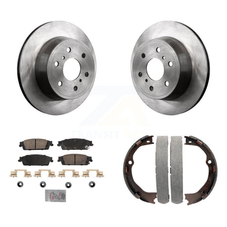 Rear Disc Rotors Ceramic Pads & Parking Shoes Kit For GMC Chevrolet Sierra 1500 Silverado K8A-108236