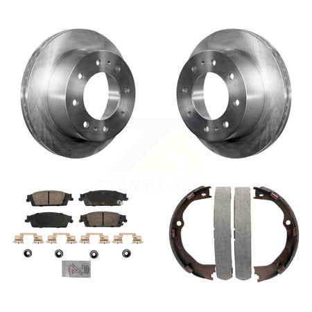 Rear Disc Rotors Ceramic Pads Parking Shoes Kit For Chevrolet Suburban With 8 Lug Wheels K8A-108239