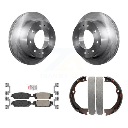 Rear Disc Rotors Ceramic Pads Parking Shoes Kit For Chevrolet Suburban With 8 Lug Wheels K8A-108240