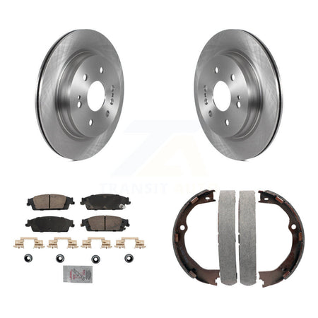 Rear Disc Rotors Ceramic Pads Parking Shoes Kit For 2019 Chevrolet Silverado 1500 LD GMC K8A-108242