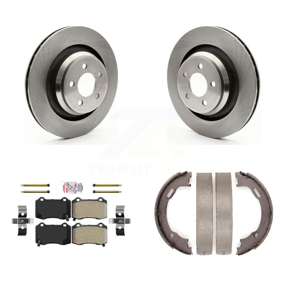 Rear Disc Rotors Semi-Metallic Pads And Parking Shoes Kit For Dodge Charger Chrysler 300 K8A-108274