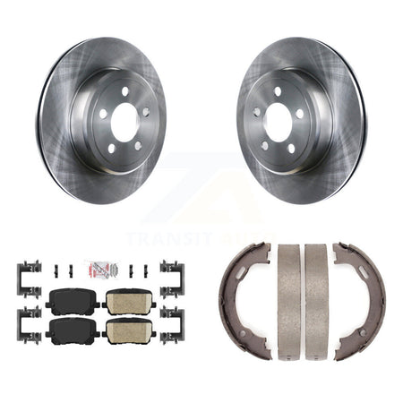 Rear Disc Rotors Ceramic Pads & Parking Shoes Kit For Dodge Charger Pursuit with RWD 5.7L K8A-108278