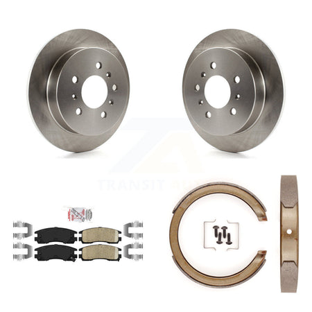 Rear Disc Rotors Ceramic Pads And Parking Shoes Kit For Chevrolet Impala Pontiac Grand Am K8A-108365