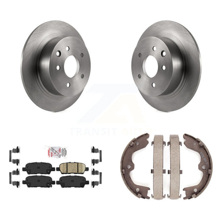 Rear Disc Rotors Ceramic Pads And Parking Brake Shoes Kit For Nissan Altima Maxima K8A-108400