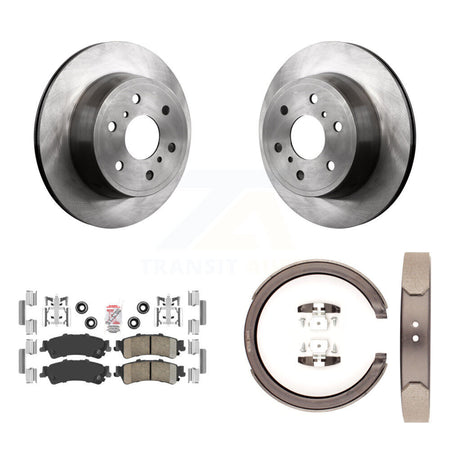 Rear Disc Rotors Ceramic Pads And Parking Brake Shoes Kit For GMC Sierra 1500 Classic K8A-108427