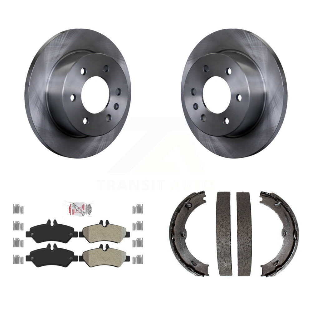 Rear Disc Rotors Semi-Metallic Pads And Parking Shoes Kit For Sprinter 2500 Mercedes-Benz K8A-108450