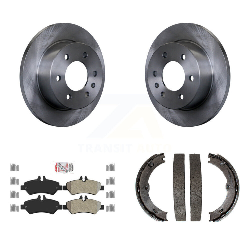 Rear Disc Rotors Semi-Metallic Pads And Parking Shoes Kit For Sprinter 2500 Mercedes-Benz K8A-108450