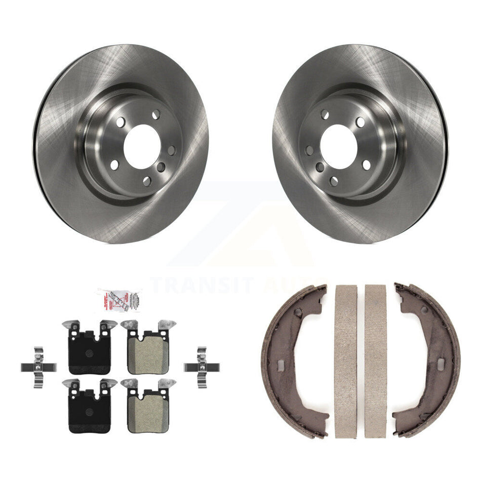 Rear Disc Rotors Semi-Metallic Pads Parking Shoes Kit For BMW 230i xDrive 228i 328i M240i K8A-108470