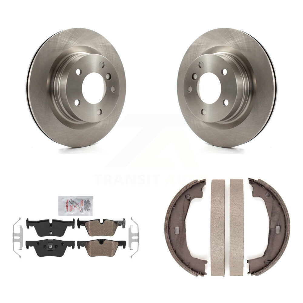 Rear Disc Rotors Semi-Metallic Pads Parking Shoes Kit For BMW 230i xDrive 228i 328i 320i K8A-108474