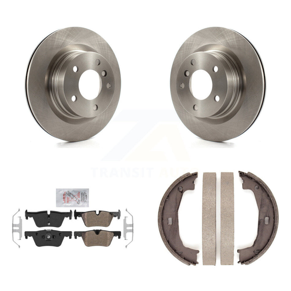 Rear Disc Rotors Semi-Metallic Pads Parking Shoes Kit For BMW 230i xDrive 228i 328i 320i K8A-108474