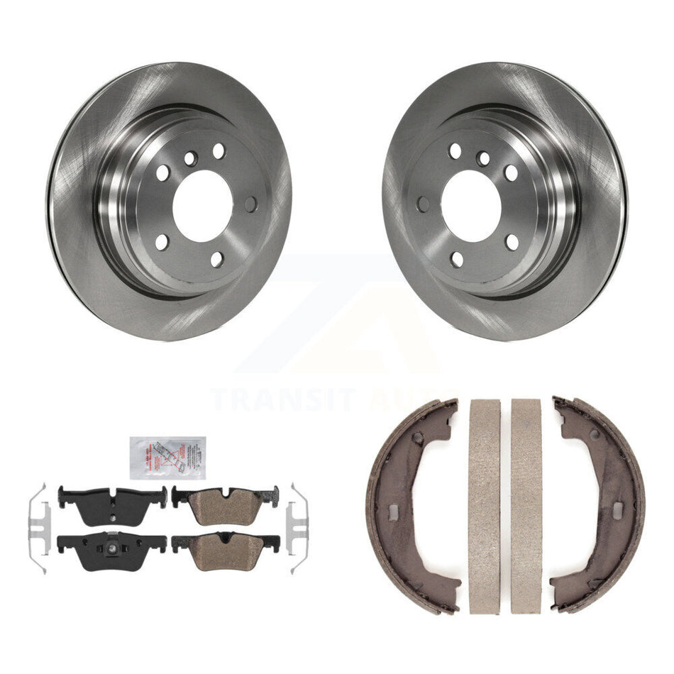 Rear Disc Rotors Semi-Metallic Pads Parking Shoes Kit For BMW 320i xDrive 428i Gran Coupe K8A-108481