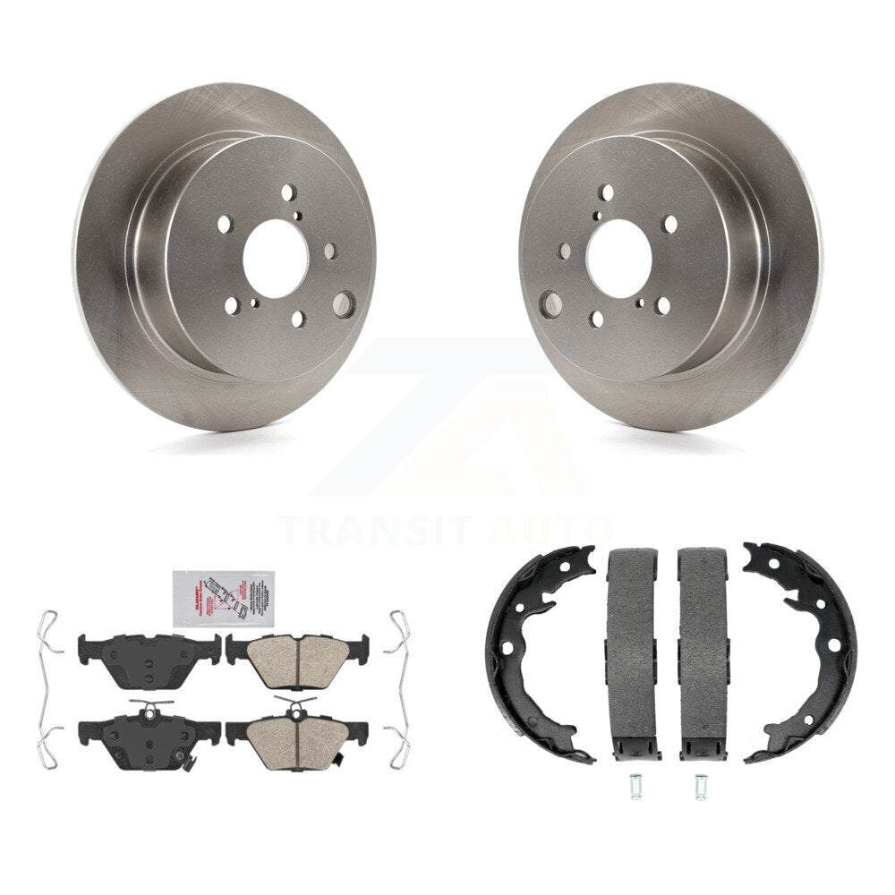 Rear Disc Rotors Ceramic Pads And Parking Brake Shoes Kit For Subaru Crosstrek K8A-108483