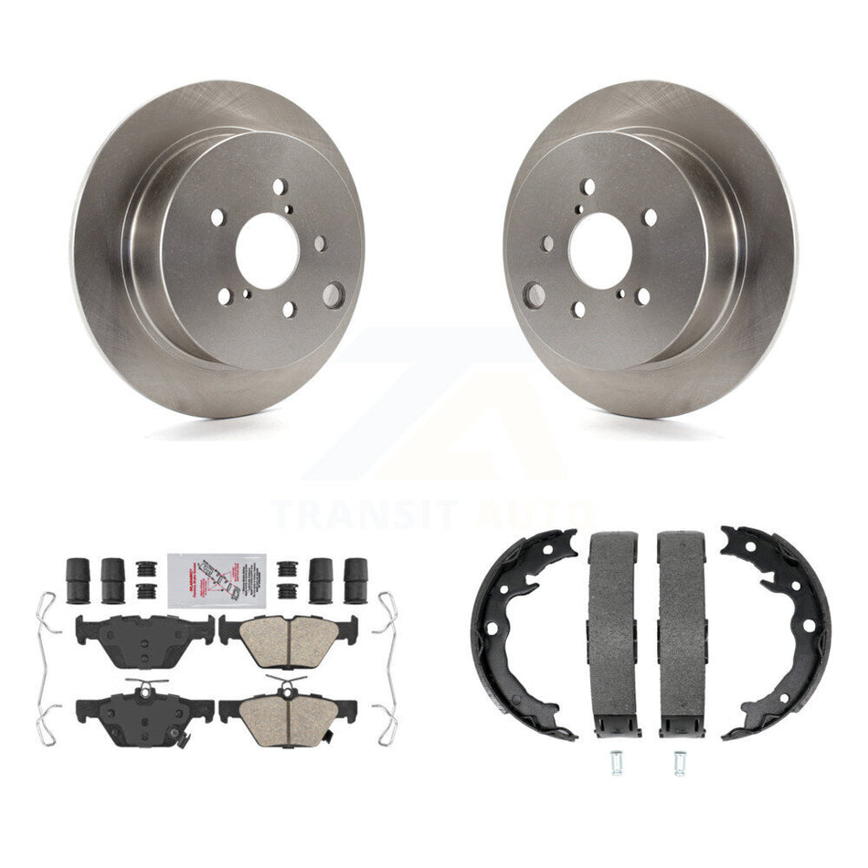 Rear Disc Rotors Ceramic Pads And Parking Brake Shoes Kit For Subaru Crosstrek K8A-108484