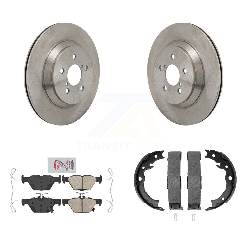 Rear Disc Rotors Ceramic Pads And Parking Brake Shoes Kit For Subaru Crosstrek K8A-108485