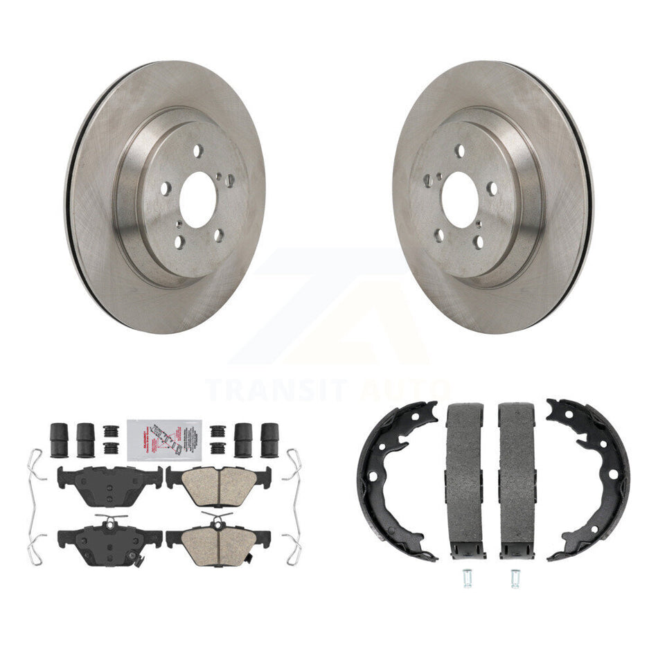 Rear Disc Rotors Ceramic Pads And Parking Brake Shoes Kit For Subaru Crosstrek K8A-108486