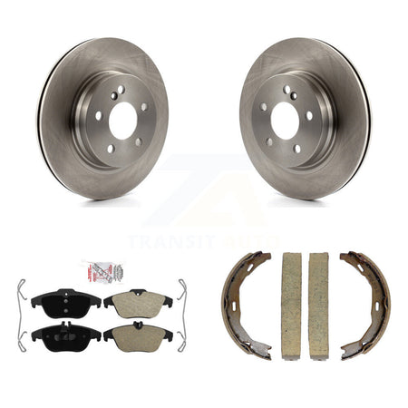 Rear Disc Rotors Semi-Metallic Pads & Parking Shoes Kit For Mercedes-Benz C300 C350 E350 K8A-108501