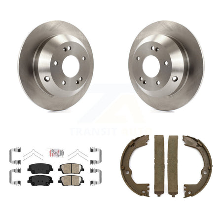 Rear Disc Rotors Ceramic Pads Parking Shoes Kit For Hyundai Santa Fe Sport Kia Sorento XL K8A-108512