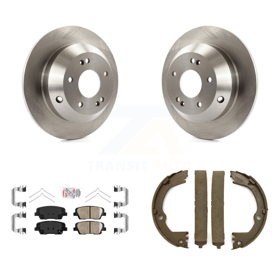 Rear Disc Rotors Ceramic Pads Parking Shoes Kit For Hyundai Santa Fe Sport Kia Sorento XL K8A-108512