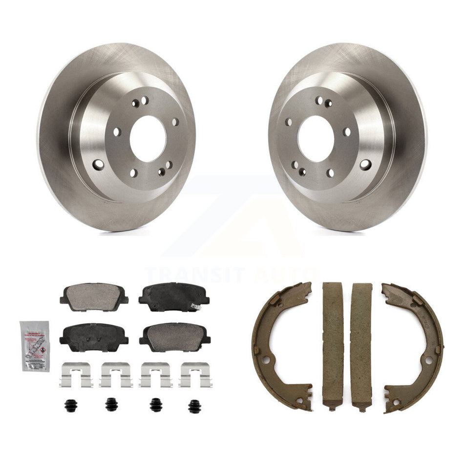 Rear Disc Rotors Ceramic Pads Parking Shoes Kit For Hyundai Santa Fe Sport Kia Sorento XL K8A-108514