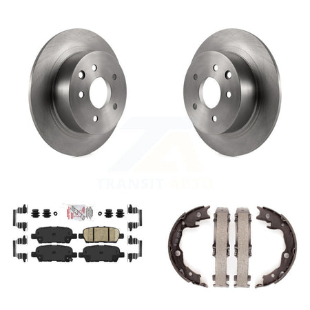 Rear Disc Rotors Ceramic Pads And Parking Brake Shoes Kit For Nissan Sentra Juke K8A-108527