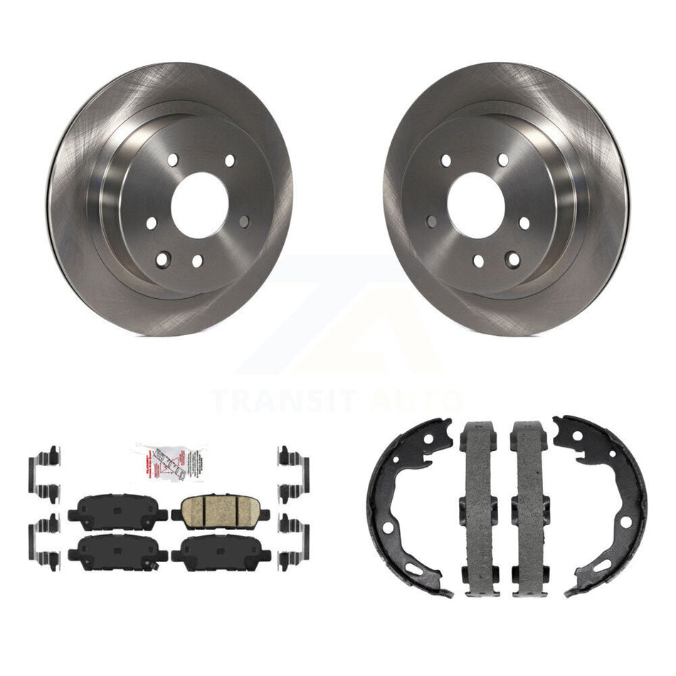 Rear Disc Rotors Ceramic Pads And Parking Brake Shoes Kit For Nissan Rogue Sport Qashqai K8A-108530