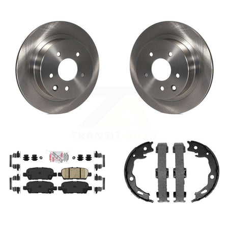 Rear Disc Rotors Ceramic Pads And Parking Brake Shoes Kit For Nissan Rogue Sport Qashqai K8A-108531