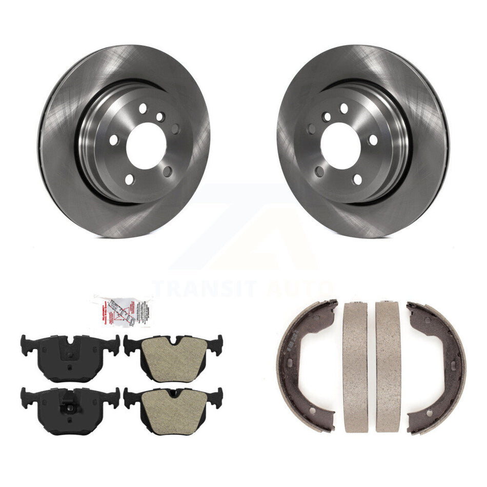 Rear Disc Rotors Semi-Metallic Pads And Parking Brake Shoes Kit For 2004-2010 BMW X3 K8A-108551