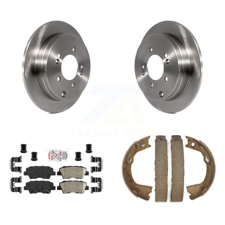 Rear Disc Rotors Ceramic Pads Parking Brake Shoes Kit For 2010 Hyundai Azera To 07 06 09 K8A-108594
