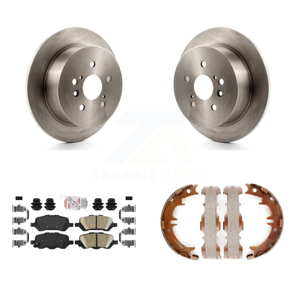 Rear Disc Rotors Ceramic Pads And Parking Brake Shoes Kit For 2009-2016 Toyota Venza K8A-108597